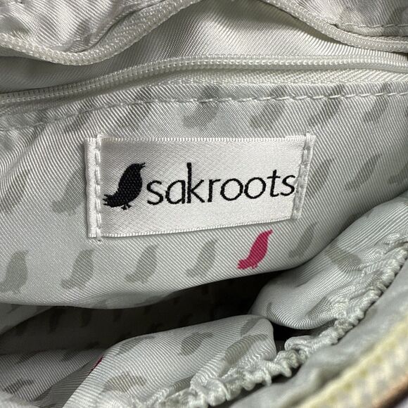 Sakroots Women's Campus Artist Circle Crossbody Purse Wristlet Leather Bird Logo - Picture 7 of 9